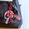 Pingente de Bolsa Série Miu Vermelho Natal Menina Fofa Coração Mochila Pingente de Mochila Chaveiro de Carro Pequeno Presente