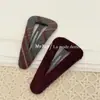 Grampo de Cabelo Triangular de Tecido Vermelho Escuro, Presilha Retangular Versátil Retro, Grampo Elegante para Franja, Grampo para a Parte de Trás da Cabeça