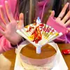 Velas de Cumpleaños de Celebridad de Internet para Niños Creativa Sorpresa Flor de Loto Giratoria Cantante en Flor Decoraciones para Pastel