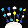 Decoración de enchufe de alambre para pastel de cumpleaños estrella corazón globo cerdo bandera de enchufe decoración creativa
