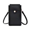 2026 Nuevo Modelo Bolso Sencillo de Color Sólido para Teléfono Móvil con Ventana Transparente y Capacidad para Pantalla Táctil, Bolso Mini Delgado de Hombro Cruzado