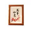 Moldura de Foto Oca 3D para Mesa Celebração de Casamento Moldura para Pintura Caligráfica Decoração de Mesa Chinesa Presente Moldura de Foto de 6 Polegadas Moldura Vazia