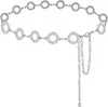 Cinturón de cadena para la cintura de mujer transfronterizo con diseño floral simple e incrustaciones de turquesa, accesorio de ropa de estilo étnico, cadena al por mayor