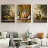 Pintura em Tela de Três Peças para Sala de Estar e Quarto, Tela a Óleo de Alta Definição, Pintura Decorativa Estilo Chinês, Arte de Parede, Feito Sob Medida para Clientes