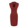 Vestido de Tricô Elegante de Alta Qualidade Estilo Deusa Desejo Puro Moda Decote V Justo ao Corpo Cintura Afinando Saia Curta Sexy para Mulheres