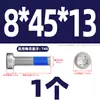 Tornillos de Acero Inoxidable 304 de Cabeza Baja Antiaflojamiento y Antichoque para Pegamento, Cabeza Delgada, Pegamento Azul Interno Torx M2M3-M8