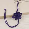 Nudo Doble Línea Nudo Largo Nudo Ping An Seda de Hielo Rayón Borla Fleco Flecos Joyería Accesorios Hechos a Mano Nudo