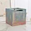 Bolsa de Tote con Pintura al Óleo de Flores Bolsa de Regalo Bolsa de Regalo Cuadrada Bolsa para Empaquetar Ramo de Floristería Bolsa de Regalo para el Día de San Valentín En Stock