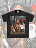 Camiseta de Manga Corta Estampada Estilo Retro Americano Transfronteriza Lear Wayne LilWayne Suéter Pesado de Manga Larga Cuello Redondo con Capucha