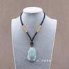 Pingente bruto pendurado corda pingente jade marca jade pingente pendurado corda pendurado pescoço colar masculino pingente corda de alta qualidade
