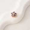 Flor de cinco pétalos incrustada con Zirconia en Oro de 14K Pulsera de Perlas Hecha a Mano DIY de una Sola Fila de Cuentas de Cuatro Vías Plata Doble Fila Multidireccional