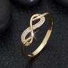 Símbolo do Infinito Novo Design Anel de Diamante Estilo Minimalista de Luxo Leve Europeu e Americano Anel Joias Transfronteiriças Femininas Fabricante Exclusivo