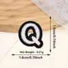 Parches bordados de letras inglesas en blanco y negro, mini, de venta caliente transfronteriza, con adhesivo termofusible para ropa, zapatos y sombreros, parches decorativos para planchar