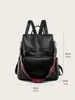Mochila Transfronteiriça 2026 Novo Estilo Alça de Ombro de Tricô Pu Macio Texturizada para Mulheres, Versão Coreana, Design Simples, Pode Ser Usada como Bolsa de Ombro Única, Mochila de Grande Capacidade