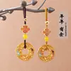 Chaveiro de Peixes com tema de carro, pingente com fecho de segurança, ornamento criativo feito à mão em estilo chinês para casais, um presente popular no TikTok