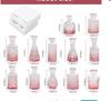 Venta Caliente Transfronteriza Amazon Jarrón Pequeño Adornos de Decoración de Escritorio Set de Botellas Pequeñas de Vidrio Transparente de Gama Alta Venta al por Mayor