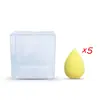 Algodón de maquillaje flocado tipo gota de agua sin látex mini huevo de maquillaje huevo de belleza mini corte oblicuo traje de esponja para polvos tipo calabaza