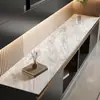 Tapete protetor de bancada para rack de TV com padrão de mármore, toque de luxo leve e de alta qualidade, tapete de mesa para aparador, sapateira, adega, toalha de mesa anti-sujeira