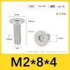 Tornillos para Máquina de Acero Inoxidable 304 de Cabeza Plana Hexagonal Delgada M1.4~M4 Estándar de Guangdong cm en Stock Tornillos Pequeños Planos Grandes