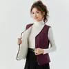 Chaleco de Invierno Cálido para Mujer Extra Grueso con Forro de Felpa para el Hogar Ropa Juvenil Lana Algodón Mujer 8703