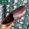 Zapatos de Mujer Capa Superior Piel de Vaca Nuevos Zapatos Hechos a Mano Cómodos Cuero Genuino Zapatos para Madres Suela Suave Boca Profunda Zapatos de una Sola Pieza Planos Cuatro Estaciones Zapatos de una Sola Pieza