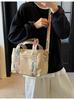 Bolso de Mujer Transfronterizo 2026 Nuevo Estilo Bolso de Mano de Encaje Bolso Tote para Viajar Bolso de Hombro Cruzado de Lona Simple y de Moda para el Trabajo