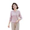 Top de primavera y otoño para mamá de mediana edad 2024 nuevo suéter de moda de otoño para mujeres de mediana edad y mayores nuevo suéter de estilo nacional de estilo chino