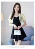 Cárdigan de encaje para mujer, novedad de verano, chaqueta tipo chal de gasa corta que combina con todo, falda a juego de talla grande, chaleco