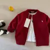 Suéter Infantil com Forro de Lã Estilo Coreano 2026 Inverno Meninos Marca Tendência Cardigan de Tricô Bebê Criança Pequena Jaqueta Grossa Quente Tendência