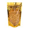 Saco Autoportante Autovedante Banhado a Ouro Yin Yang com Frutas Secas (Jujuba) e Amendoim com Furo para Pendurar Embalagem Selada com Zíper Saco para Subembalagem de Joias