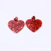 Pendientes acrílicos con lentejuelas de estrella, pendientes sencillos, personalidad geométrica, redondos, encantadores, regalo de San Valentín, joyería para las orejas
