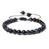 Pulseira Feminina Popular de Pedras Naturais Olho de Tigre 6mm da Amazon, Pulseira com Pingentes Tecida à Mão, Venda Quente