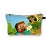 Bolsa cosmética de Minecraft más vendida, bolsa de almacenamiento portátil de gran capacidad para niños, linda bolsa de aseo, cantidad mínima de pedido de una pieza
