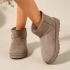 Botas de Nieve para Mujer 2026 Invierno Nuevo Estilo Zapatos de Algodón con Forro de Felpa, Zapatos Gruesos para Mujer, Botas de Algodón Cómodas y Cálidas, Botines Cortos de Algodón con Suela Gruesa