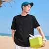 Camiseta Estampada Popular de Manga Curta com Letra W para Comércio Exterior, Masculina e Feminina, Camiseta Solta de Verão com Design Criativo para Casais