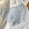 Pantaleta de Hielo de Secado Rápido Estilo Japonés Encaje de Deseo Puro Chica Dulce Delgada Transpirable Algodón Puro en la Entrepierna Calzones para Mujer