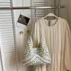 Bolsa de Ombro Única Versátil Moda Coreana Trançada Feita à Mão Nova Primavera 2026 Bolsa Tote Grande de Palha para o Dia a Dia Feminina