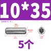 Tornillos de fijación de acero inoxidable 304 de extremo cóncavo con hexágono interior Din916 Tornillos sin cabeza Tornillos superiores M8M16