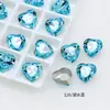 Dongzhou Crystal 12mm Forma de Corazón Pedrería de Vidrio con Base Puntiaguda Recubrimiento al Vacío Color Corazón Positivo Accesorios para Joyería DIY Personalización