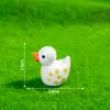 Estampa Criativa Transfronteiriça Pato Filhote de Outono Animal Fofo Artesanato DIY de Resina Decoração Acessórios Pequenos Enfeites de Mesa