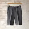 Pantalones Cortos de Verano de Seda de Hielo, Pantalones Finos de Cinco Puntos, Pantalones Casuales Rectos Sueltos para Hombre, Alta Elasticidad, Pantalones Casuales sin Arrugas