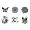 Pegatina de Tatuaje Mandala Mariposa Herbal Impermeable Larga Duración Pecho Brazo Moderna Atractiva Pegatina Artificial Pegatina de Larga Duración