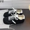 Zapatillas de ballet con cordones de piel para mujer, hacen que los pies parezcan más pequeños, suela blanda, ligeras, cómodas, zapatillas deportivas casuales