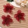 Estilo Fada Doce da Floresta Malha Cor Lisa Grande Flor de Cinco Pétalas DIY Roupas Feitas à Mão Acessórios de Cabelo Bolsas Sapatos Acessórios de Flor