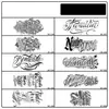 Tatuajes Temporales de Caligrafía Cursiva Inglesa de Hierbas para Hombres y Mujeres, Impermeables, de Larga Duración, Alta Gama, Realistas, No Reflectantes para Brazos y Pantorrillas