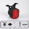 Luz trasera de bicicleta, sensor inteligente de vibración de freno para bicicleta de montaña, luz de advertencia para ciclismo nocturno en bicicleta de carretera, varilla de arco de ciclismo con base doble