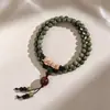 Pulseira Autêntica de Sândalo Verde Argentino com Círculo Único, Contas de Oração Budistas, Pulseira de Madeira com Vários Círculos, Diversos Estilos, Atacado do Fabricante