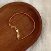 Pulsera de Cuerda Rojo Tinta con Elegancia Exquisita, Cuentas de la Fortuna para el Año de Nacimiento, Diseño de Nicho Vintage Tejido, Accesorio de Mano Versátil y Sencillo