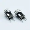 Soquete de Alimentação DC Metal 025m Três Pinos Rosca 5.5mm Vertical Alta Corrente Conector DC de Metal Soquete Fêmea