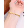 Pulseira de Peixe Dourado Pequeno com Moeda Banhada a Ouro em Latão, Design Exclusivo em Fio de Cobre Trançado Joia Atratora de Riqueza Que Não Desbota Facilmente